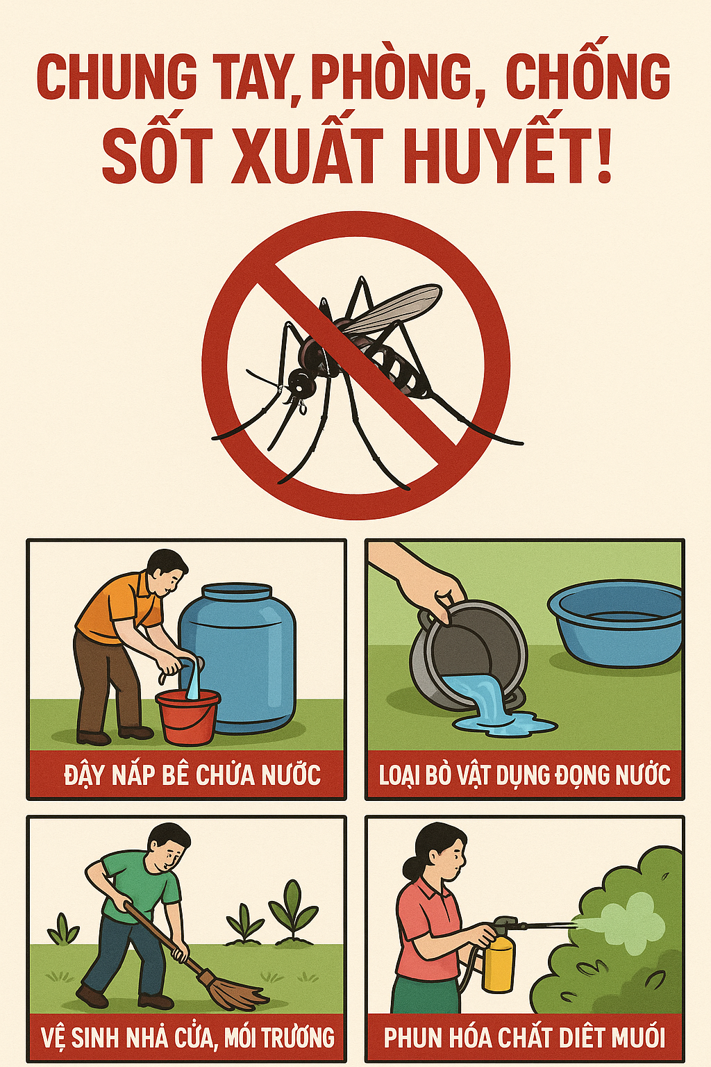 Phòng chống sốt xuất huyết: Bắt đầu từ mỗi người dân